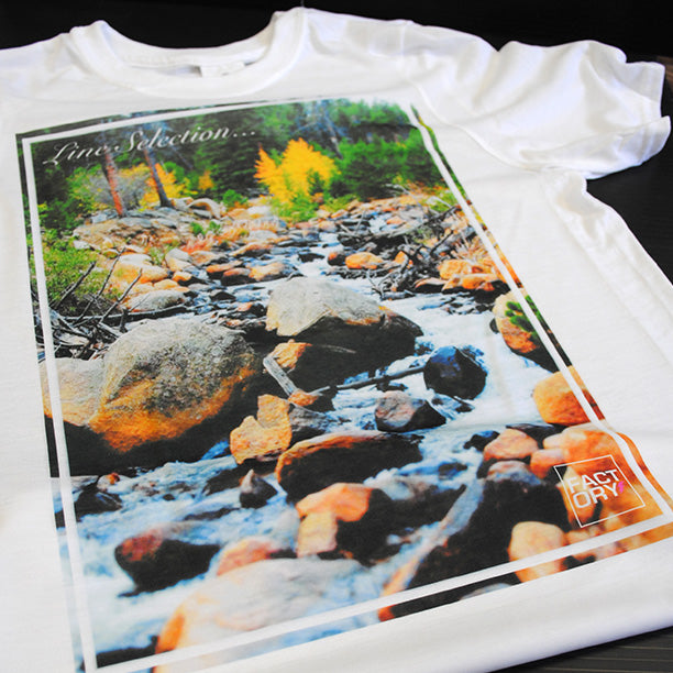 "Line Selection" T-shirt in Ice White